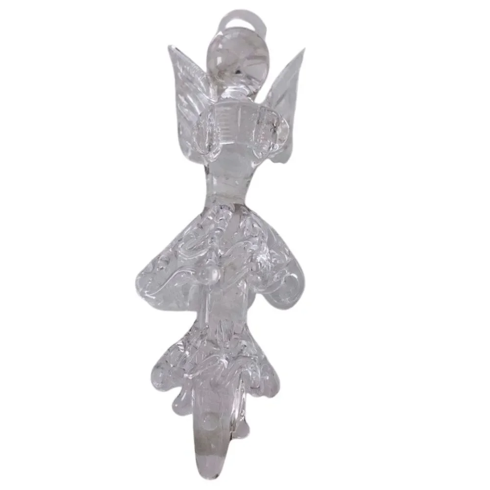 4 Glass Angel Ornaments